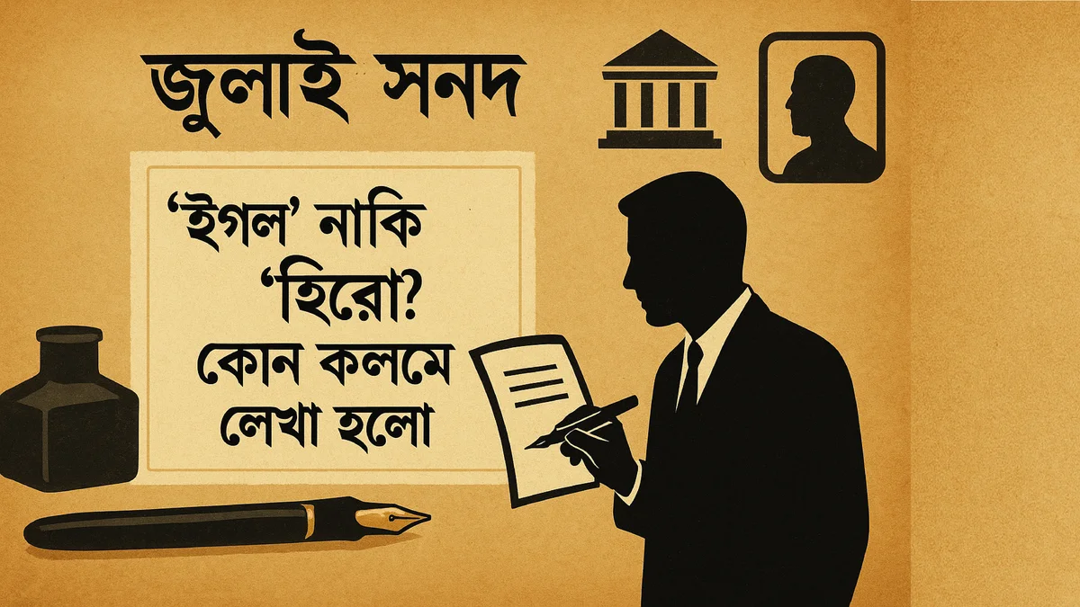 ‘ইগল’ নাকি ‘হিরো’, কোন কলমে লেখা হলো জুলাই সনদ?