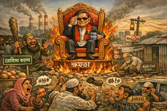 ক্ষমতার গদিতে আগুন; বেকায়দায় সরকার