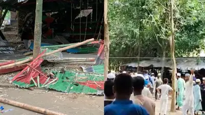 রাজশাহীতে পুলিশের উপস্থিতিতে খানকা শরীফে হামলা ভাঙচুর তৌহিদি জনতার